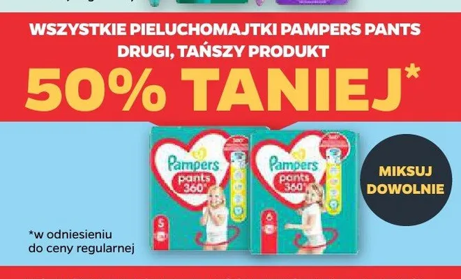 Pieluchomajtki Pampers Pants promocja w Netto
