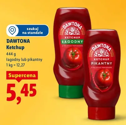 Ketchup łagodny lub pikantny promocja w Lidl