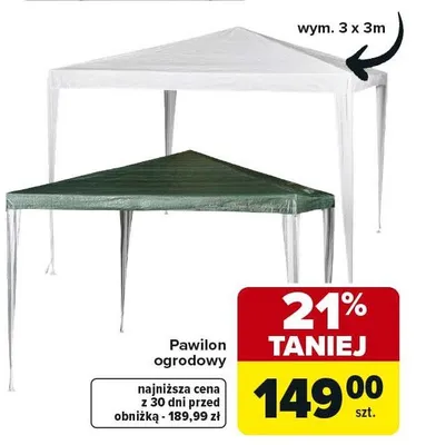 Pawilon ogrodowy promocja w Carrefour