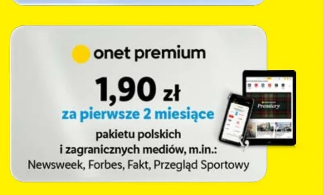 Pakiet Onet Premium promocja w Lidl