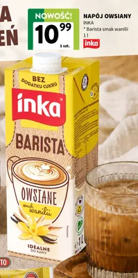Napój owsiany Inka Barista smak wanilii promocja w Intermarche