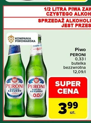 Piwo Peroni Nastro Azzurro promocja w Carrefour Market