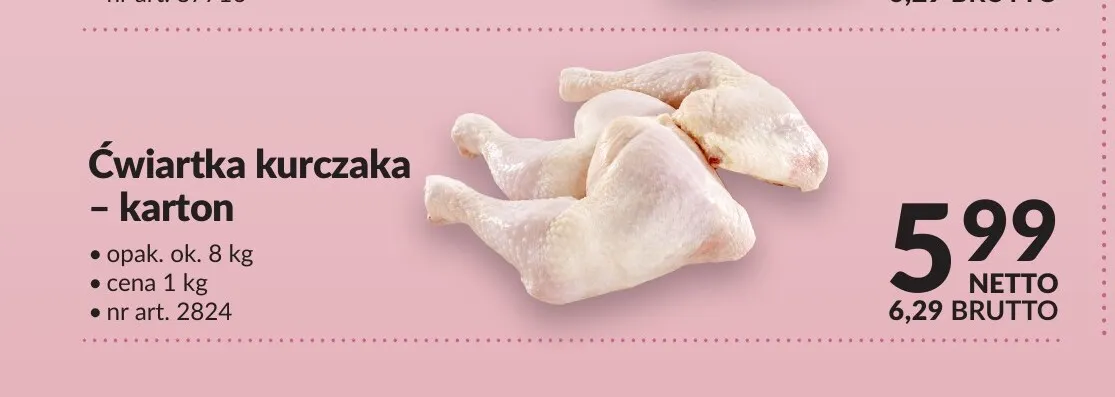Ćwiartka kurczaka karton promocja w Makro
