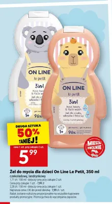 Żel do mycia dla dzieci landrynkowy On Line Le Petit promocja w Twój Market