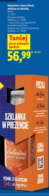 Whiskey ze szklanką Ballantine's Sweet Blend promocja w Lidl