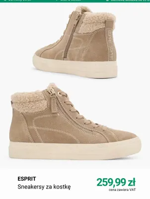 Sneakersy za kostkę Esprit promocja w Deichmann