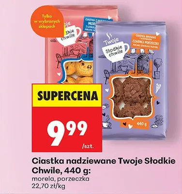 Ciastka nadziewane morela promocja w Biedronka