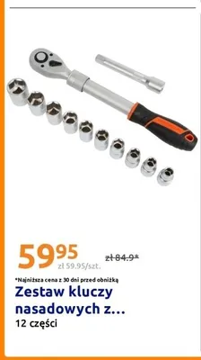 Zestaw kluczy nasadowych z grzechotką 12 części promocja w Action