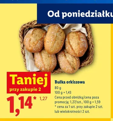 Bułka orkiszowa promocja w Lidl