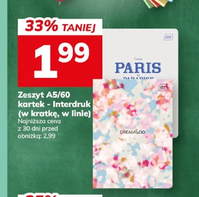 Zeszyt A5 60 kartek Interdruk promocja w Hitpol