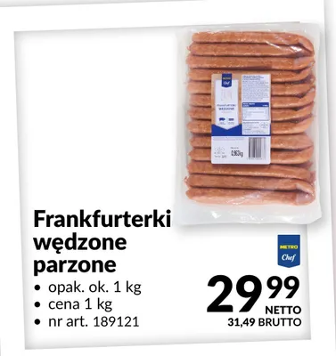 Frankfurterki wędzone parzone promocja w Makro