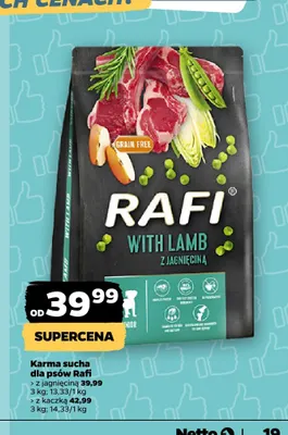 Karma sucha dla psów z kaczką Rafi promocja w Netto