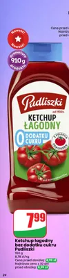 Ketchup łagodny bez dodatku cukru Pudliszki promocja w Dino
