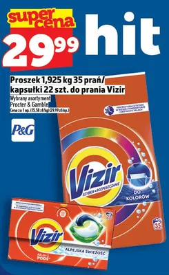 Proszek 1,925 kg 35 prań/kapsułki 22 szt. do prania promocja w TOPAZ