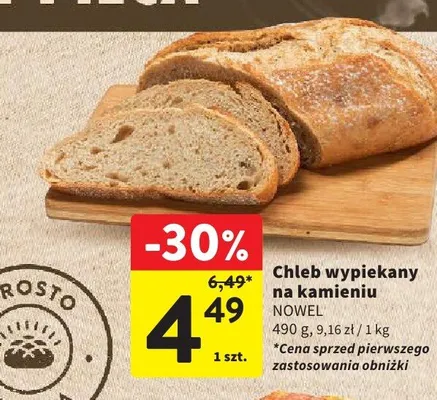 Chleb wypiekany na kamieniu NOWEL promocja w Intermarche