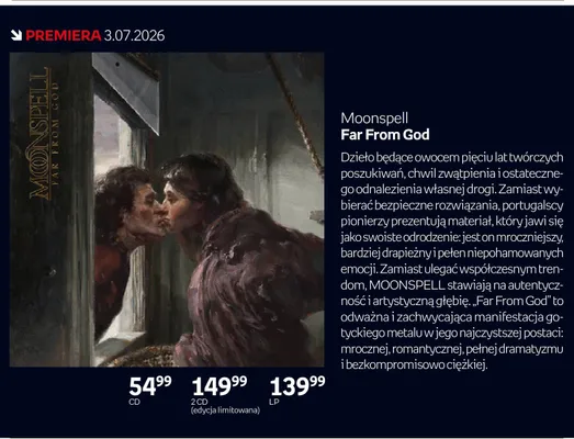 Płyta CD Moonspell Far From God 2-pak edycja limitowana promocja w Empik