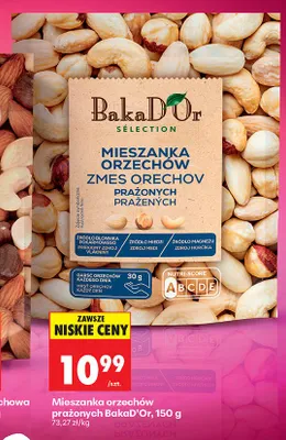Mieszanka orzechów prażonych BakaD'Or Sélection promocja w Biedronka