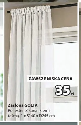 Zasłona Golta 140x245 cm promocja w Jysk