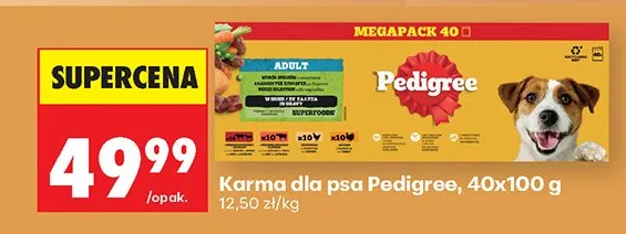Karma dla psa Pedigree Adult Megapack promocja w Biedronka