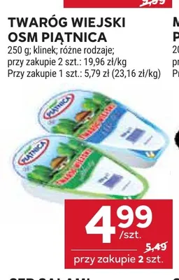 Twaróg wiejski klinek OSM Piątnica promocja w Stokrotka