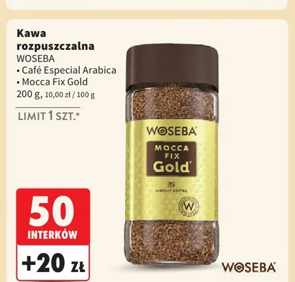 Kawa rozpuszczalna Café Especial Arabica Woseba promocja w Intermarche