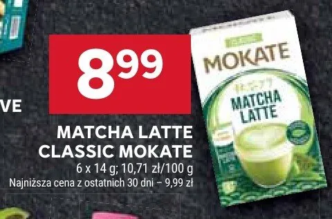 Matcha Latte 6 Classic, Mokate promocja w Stokrotka