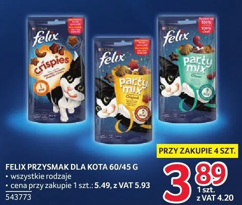 Felix przysmak dla kota wszystkie rodzaje 543773 promocja w Selgros