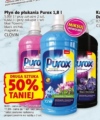 Płyn do płukania Purox magnolia 1,8l promocja w Prim Market