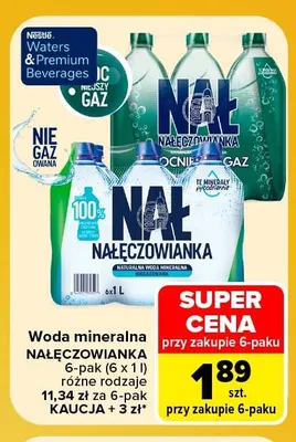 Woda mineralna Nałęczowianka promocja w Carrefour