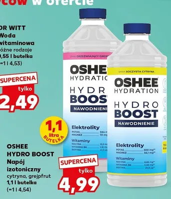 Napój izotoniczny OSHEE HYDRO BOOST cytryna promocja w Kaufland