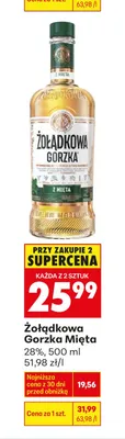 Wódka Żołądkowa Gorzka mięta promocja w Biedronka