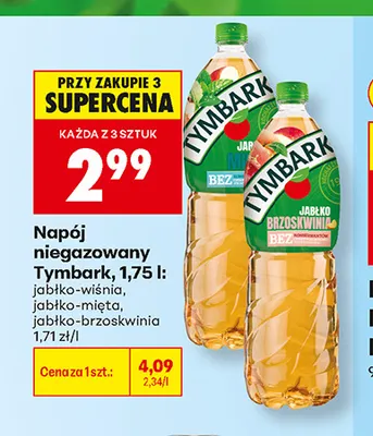 Napój niegazowany Tymbark jabłko-mięta promocja w Biedronka