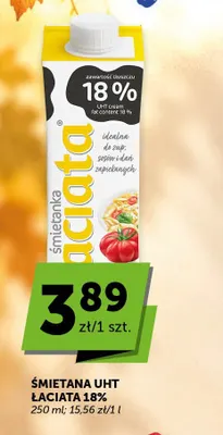 Śmietana UHT Łaciata 18% promocja w ABC