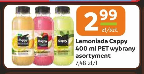 Lemoniada Cappy 400ml PET promocja w Społem Częstochowa