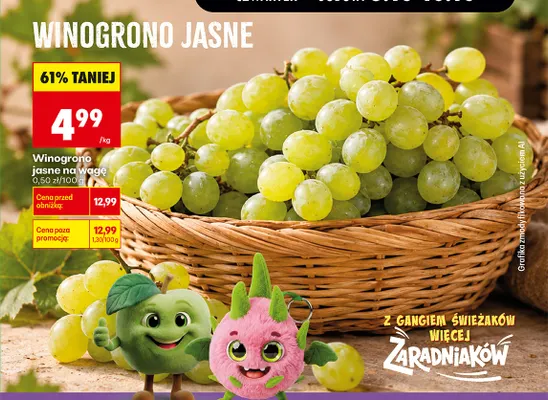 Winogrona jasne promocja w Biedronka