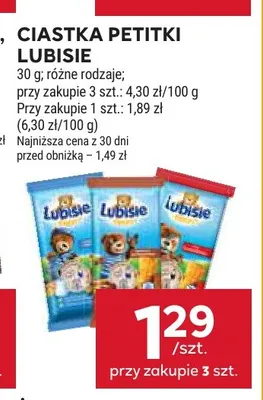 Ciastka Petitki Lubisie promocja w Stokrotka
