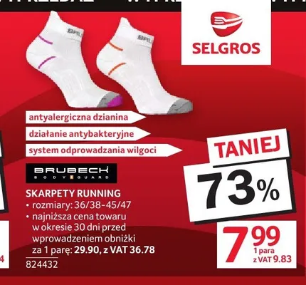 Skarpety BRUBECK Running promocja w Selgros