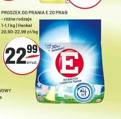 Proszek do prania E 20 prań promocja w Sedal