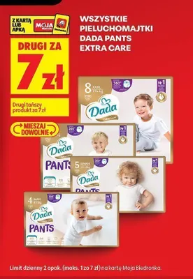 Pieluchomajtki Dada Pants Extra Care 4 Maxi promocja w Biedronka