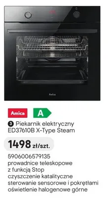 Piekarnik elektryczny Amica ED37610B X-Type Steam promocja w Castorama