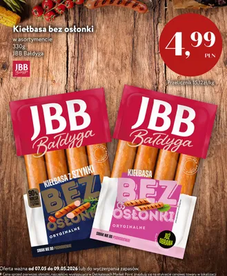 Kiełbasa z szynki bez osłonki JBB Bałdyga promocja w Market Point