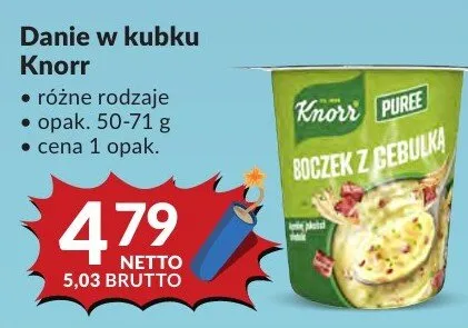 Danie w kubku Knorr różne rodzaje promocja w Makro