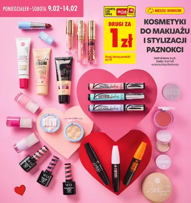 Kosmetyki do makijażu i stylizacji paznokci DRUGI ZA 1 ZŁ Biedronka promocja w Biedronka