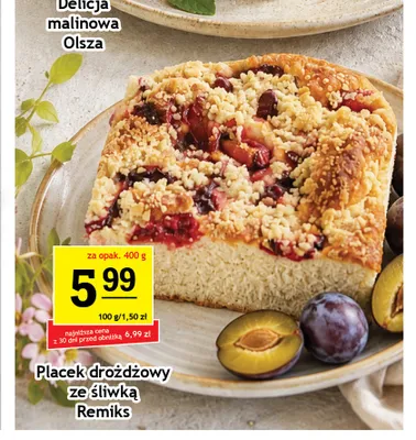 Placek drożdżowy ze śliwką Remiks promocja w Gram Market