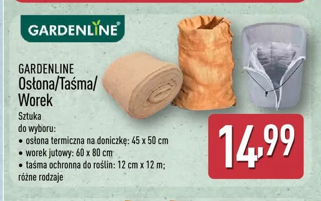 Taśma ochronna do roślin 12cmx12 m Gardenline promocja w Aldi