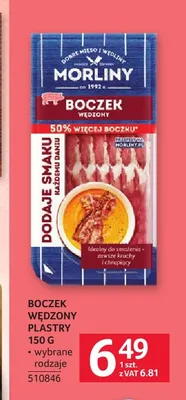 Boczek wędzony w plastrach Morliny promocja w Selgros