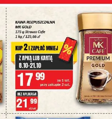 Kawa rozpuszczalna MK Gold promocja w Chorten