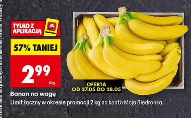 Banan na wagę promocja w Biedronka