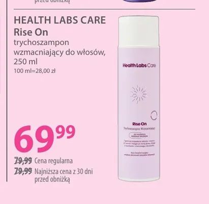 Trychoszampon wzmacniający do włosów Rise On Health Labs Care promocja w Hebe