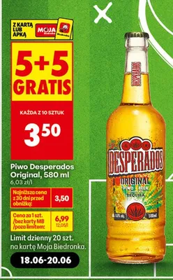Piwo Desperados Original promocja w Biedronka